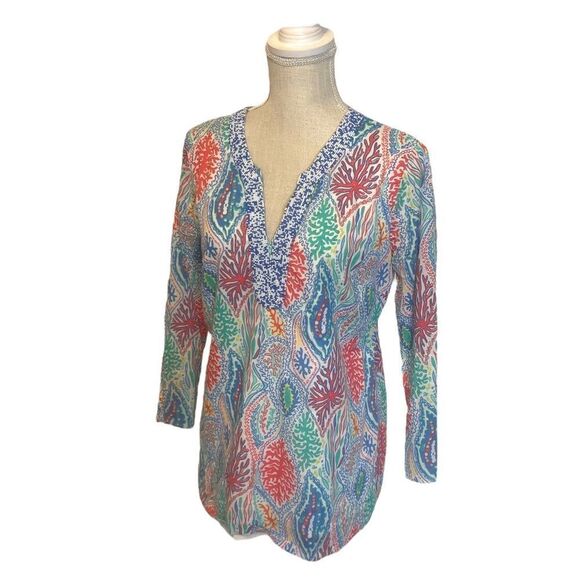Lilly Pulitzer: Courtney Tunic in "Let Minnow" - Picture 8 of 15